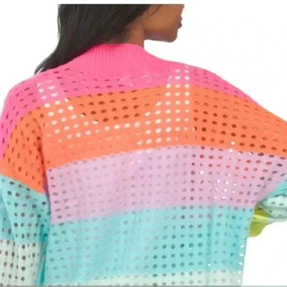 NWT Brodie Cashmere Rainbow Oversized Cashmere Cardigan Sz M - Picture 11 of 12